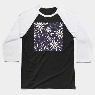 Floral Pattern Baseball T-Shirt